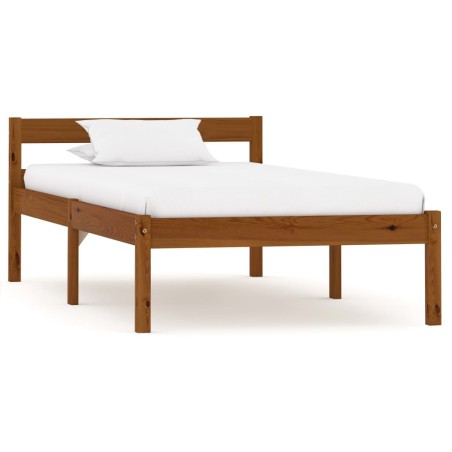 vidaXL Giroletto Marrone Miele in Legno Massello di Pino 100x200 cm