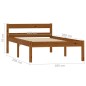 vidaXL Giroletto Marrone Miele in Legno Massello di Pino 100x200 cm vidaXL Giroletto Marrone Miele in Legno Massello di Pino 100x200 cm