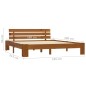 vidaXL Giroletto Marrone Miele in Legno Massello di Pino 160x200 cm vidaXL Giroletto Marrone Miele in Legno Massello di Pino 160x200 cm