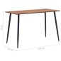 vidaXL Tavolo da Pranzo Marrone 120x60x75 cm in MDF vidaXL Tavolo da Pranzo Marrone 120x60x75 cm in MDF