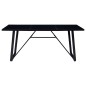 vidaXL Tavolo da Pranzo Nero 180x90x75 cm in Vetro Temperato vidaXL Tavolo da Pranzo Nero 180x90x75 cm in Vetro Temperato