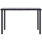 vidaXL Tavolo da Pranzo Nero e Grigio Cemento 160x80x75 cm in MDF