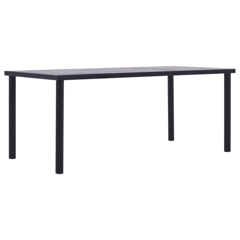 vidaXL Tavolo da Pranzo Nero e Grigio Cemento 200x100x75 cm in MDF vidaXL Tavolo da Pranzo Nero e Grigio Cemento 200x100x75 cm in MDF