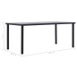 vidaXL Tavolo da Pranzo Nero e Grigio Cemento 200x100x75 cm in MDF vidaXL Tavolo da Pranzo Nero e Grigio Cemento 200x100x75 cm in MDF