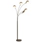 Lampada da Terra 200 cm 5 Bulbi E14 Argento Lampada da Terra 200 cm 5 Bulbi E14 Argento