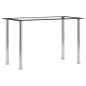 vidaXL Tavolo da Pranzo Nero e Trasparente 120x60x75cm Vetro Temperato