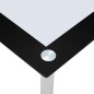 vidaXL Tavolo da Pranzo Nero e Trasparente 120x60x75cm Vetro Temperato