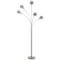 Lampada da Terra 200 cm 5 Bulbi E14 Argento Lampada da Terra 200 cm 5 Bulbi E14 Argento