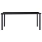 vidaXL Tavolo da Pranzo Nero 180x90x75 cm in Vetro Temperato vidaXL Tavolo da Pranzo Nero 180x90x75 cm in Vetro Temperato
