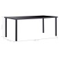 vidaXL Tavolo da Pranzo Nero 180x90x75 cm in Vetro Temperato vidaXL Tavolo da Pranzo Nero 180x90x75 cm in Vetro Temperato