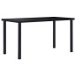 vidaXL Tavolo da Pranzo Nero 140x70x75 cm in Vetro Temperato vidaXL Tavolo da Pranzo Nero 140x70x75 cm in Vetro Temperato