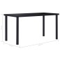 vidaXL Tavolo da Pranzo Nero 140x70x75 cm in Vetro Temperato vidaXL Tavolo da Pranzo Nero 140x70x75 cm in Vetro Temperato