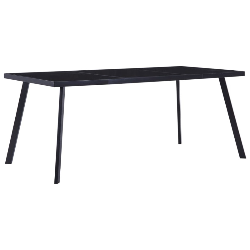 vidaXL Tavolo da Pranzo Nero 160x80x75 cm in Vetro Temperato vidaXL Tavolo da Pranzo Nero 160x80x75 cm in Vetro Temperato