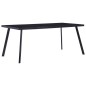 vidaXL Tavolo da Pranzo Nero 160x80x75 cm in Vetro Temperato vidaXL Tavolo da Pranzo Nero 160x80x75 cm in Vetro Temperato