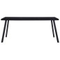 vidaXL Tavolo da Pranzo Nero 160x80x75 cm in Vetro Temperato vidaXL Tavolo da Pranzo Nero 160x80x75 cm in Vetro Temperato