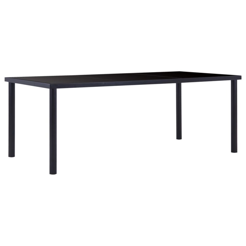 vidaXL Tavolo da Pranzo Nero 200x100x75 cm in Vetro Temperato vidaXL Tavolo da Pranzo Nero 200x100x75 cm in Vetro Temperato