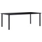 vidaXL Tavolo da Pranzo Nero 200x100x75 cm in Vetro Temperato vidaXL Tavolo da Pranzo Nero 200x100x75 cm in Vetro Temperato