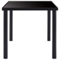vidaXL Tavolo da Pranzo Nero 200x100x75 cm in Vetro Temperato vidaXL Tavolo da Pranzo Nero 200x100x75 cm in Vetro Temperato