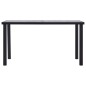 vidaXL Tavolo da Pranzo Nero e Grigio Cemento 140x70x75 cm in MDF