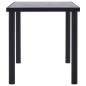 vidaXL Tavolo da Pranzo Nero e Grigio Cemento 140x70x75 cm in MDF