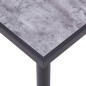 vidaXL Tavolo da Pranzo Nero e Grigio Cemento 140x70x75 cm in MDF