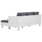 vidaXL Divano a 3 Posti con Cuscini Bianco in Similpelle vidaXL Divano a 3 Posti con Cuscini Bianco in Similpelle