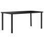 vidaXL Tavolo da Pranzo Nero 160x80x75 cm in Vetro Temperato vidaXL Tavolo da Pranzo Nero 160x80x75 cm in Vetro Temperato