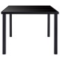 vidaXL Tavolo da Pranzo Nero 160x80x75 cm in Vetro Temperato vidaXL Tavolo da Pranzo Nero 160x80x75 cm in Vetro Temperato
