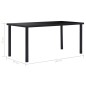 vidaXL Tavolo da Pranzo Nero 160x80x75 cm in Vetro Temperato vidaXL Tavolo da Pranzo Nero 160x80x75 cm in Vetro Temperato