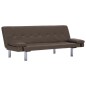 vidaXL Divano Letto con 2 Cuscini Marrone in Similpelle vidaXL Divano Letto con 2 Cuscini Marrone in Similpelle