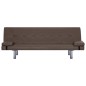 vidaXL Divano Letto con 2 Cuscini Marrone in Similpelle vidaXL Divano Letto con 2 Cuscini Marrone in Similpelle