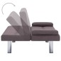 vidaXL Divano Letto con 2 Cuscini Grigio Talpa in Poliestere vidaXL Divano Letto con 2 Cuscini Grigio Talpa in Poliestere