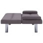 vidaXL Divano Letto con 2 Cuscini Grigio Talpa in Poliestere vidaXL Divano Letto con 2 Cuscini Grigio Talpa in Poliestere