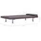 vidaXL Divano Letto con 2 Cuscini Grigio Talpa in Poliestere vidaXL Divano Letto con 2 Cuscini Grigio Talpa in Poliestere