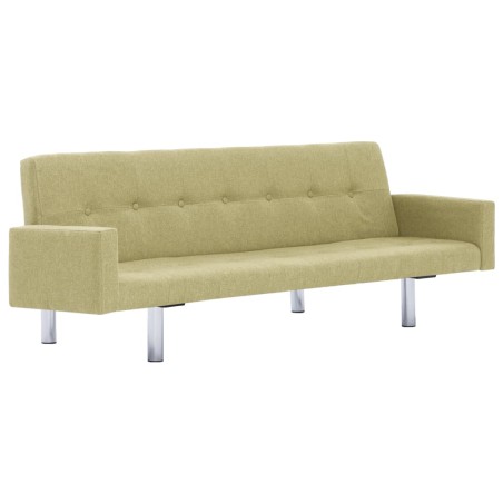 vidaXL Divano Letto con Braccioli Verde in Poliestere