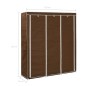 vidaXL Armadio con Scomparti e Aste Marrone 150x45x175 cm in Tessuto vidaXL Armadio con Scomparti e Aste Marrone 150x45x175 cm in Tessuto