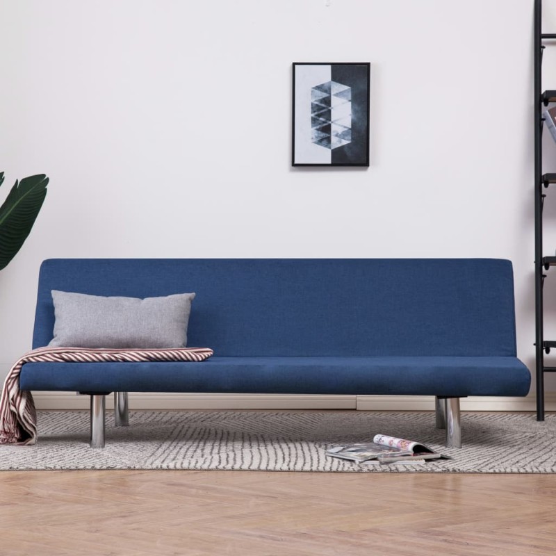 vidaXL Divano Letto Blu in Poliestere vidaXL Divano Letto Blu in Poliestere