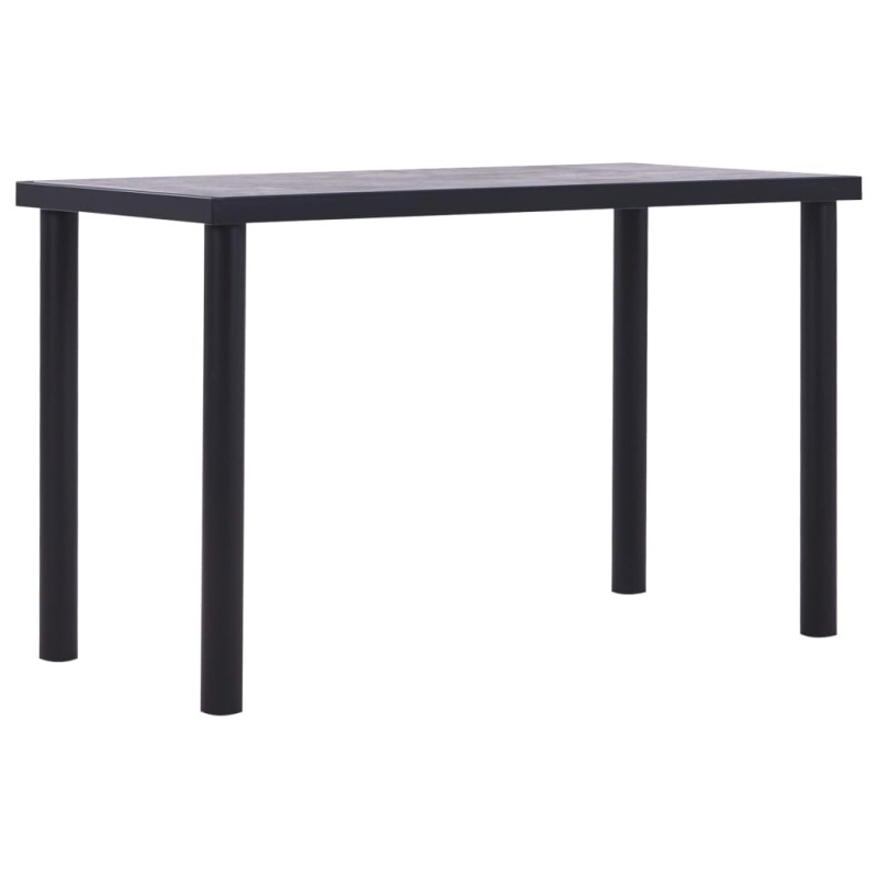 vidaXL Tavolo da Pranzo Nero e Grigio Cemento 120x60x75 cm in MDF vidaXL Tavolo da Pranzo Nero e Grigio Cemento 120x60x75 cm in MDF