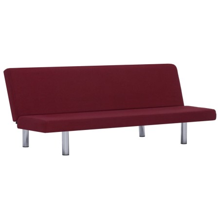 vidaXL Divano Letto Rosso Vino in Poliestere