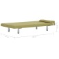 vidaXL Divano Letto con 2 Cuscini Verde in Poliestere vidaXL Divano Letto con 2 Cuscini Verde in Poliestere