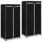 vidaXL Armadio 2 pz Nero 75x50x160 cm vidaXL Armadio 2 pz Nero 75x50x160 cm