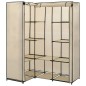 vidaXL Armadio Angolare Crema 130x87x169 cm vidaXL Armadio Angolare Crema 130x87x169 cm