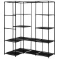vidaXL Armadio Angolare Nero 130x87x169 cm vidaXL Armadio Angolare Nero 130x87x169 cm