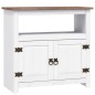 vidaXL Mobile Porta TV Legno Pino Messicano Corona Bianco 80x43x78 cm vidaXL Mobile Porta TV Legno Pino Messicano Corona Bianco 80x43x78 cm
