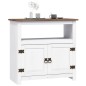 vidaXL Mobile Porta TV Legno Pino Messicano Corona Bianco 80x43x78 cm vidaXL Mobile Porta TV Legno Pino Messicano Corona Bianco 80x43x78 cm
