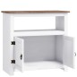 vidaXL Mobile Porta TV Legno Pino Messicano Corona Bianco 80x43x78 cm vidaXL Mobile Porta TV Legno Pino Messicano Corona Bianco 80x43x78 cm