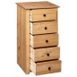 vidaXL Credenza 46x40x89 cm in Legno Massello di Pino Panama Range
