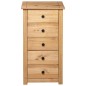 vidaXL Credenza 46x40x89 cm in Legno Massello di Pino Panama Range