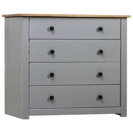 vidaXL Armadietto Grigio 80x40x73 cm in Legno di Pino Modello Panama