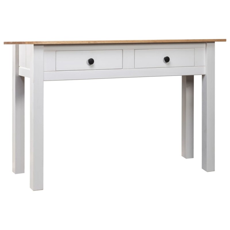 vidaXL Tavolo Consolle Bianco 110x40x72 cm Legno Massello Pino Panama vidaXL Tavolo Consolle Bianco 110x40x72 cm Legno Massello Pino Panama